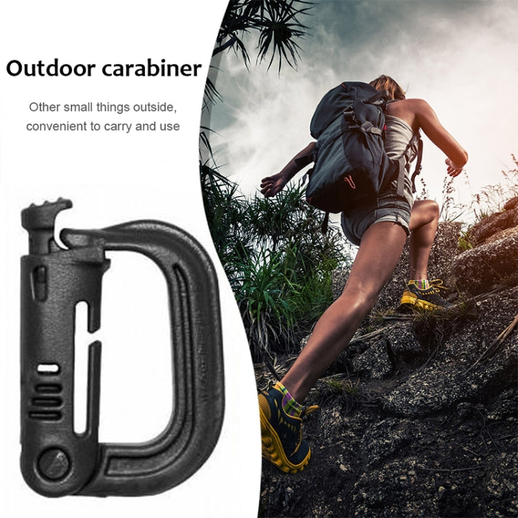 Plastic Portable Carabiner, 4 pcs in One Packaging, The Price is for 4 pcs (Light Grey) Reluova