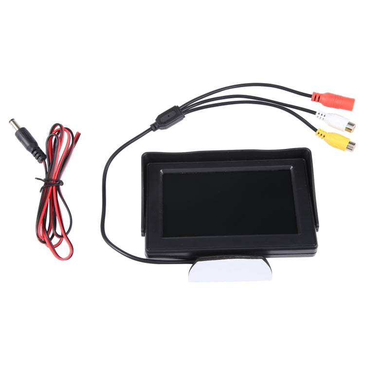 4.3 inch Car Color Monitor with Adjustable Angle Holder & Universal Sunshade , Dual Video Input