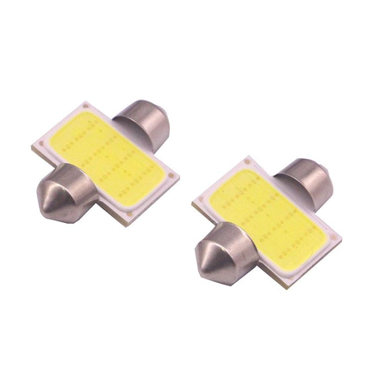 2 PCS 31mm 1.5W 80LM White Light 1 COB LED License Plate Reading Lights Car Light Bulb-Reluova