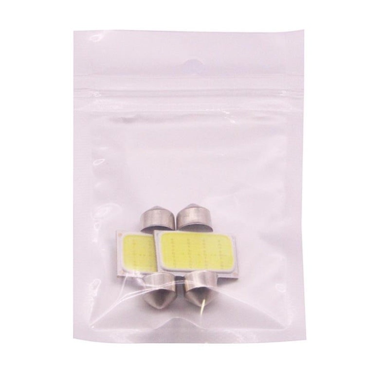 2 PCS 31mm 1.5W 80LM White Light 1 COB LED License Plate Reading Lights Car Light Bulb-Reluova