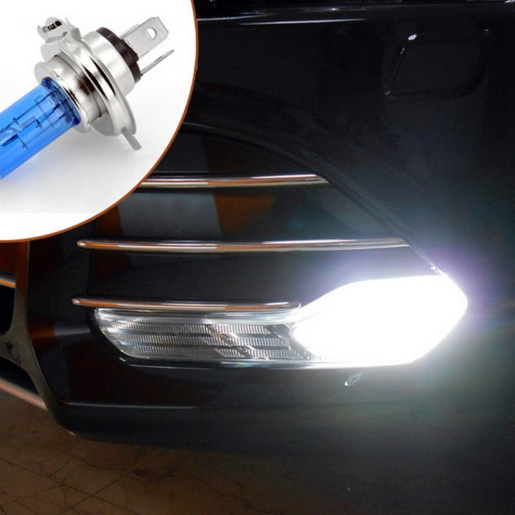 H4 Halogen Car Headlight, 2400 Lumens White Light, 12V / 100W 6000K