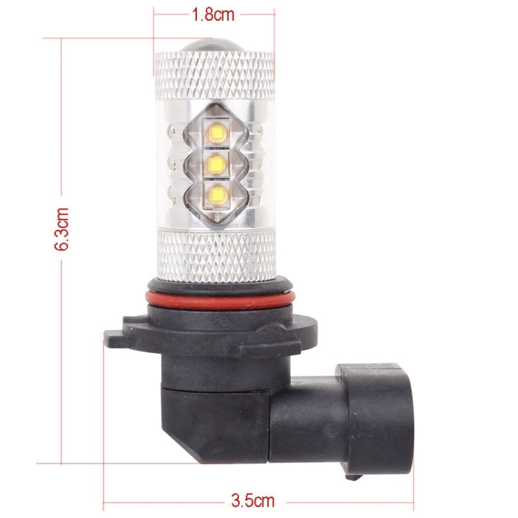 9005 80W 800LM 6500K White Light 16-3535-LEDs Car Foglight , Constant Current , DC12-24V