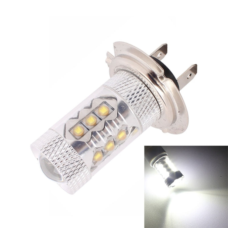 H7 80W 800LM 6500K White Light 16-3535-LEDs Car Foglight , Constant Current , DC12-24V