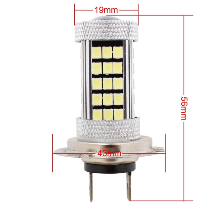 2 PCS H7 12.6W 630LM 6500K White Light 2835 SMD 66 LED Car Fog Light,  DC12V