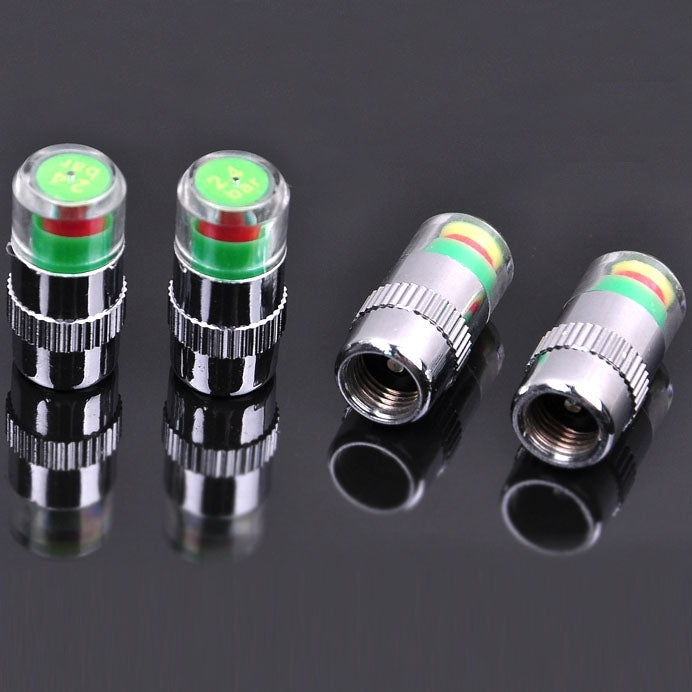 4 PCS 2.4 Bar Tire Pressure Detection Screw Cap