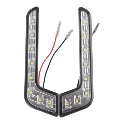 Universal White 8 LED Daytime Running Light for Car