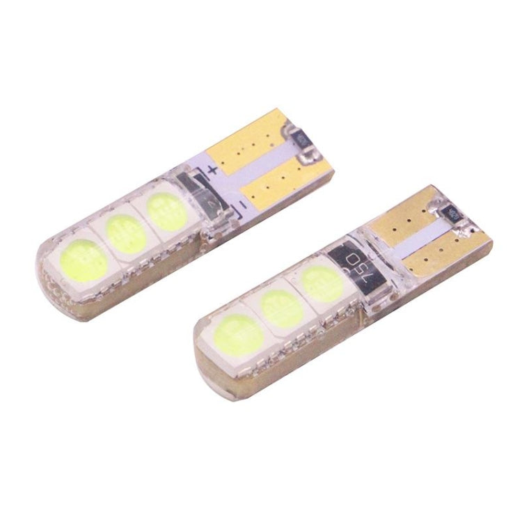 2 PCS T10 2W 120-140LM 6 LED Ice Blue 5050 LED Brake Light for Vehicles, DC12V