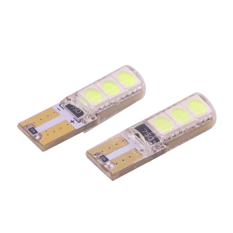 2 PCS T10 2W 120-140LM 6 LED Ice Blue 5050 LED Brake Light for Vehicles, DC12V