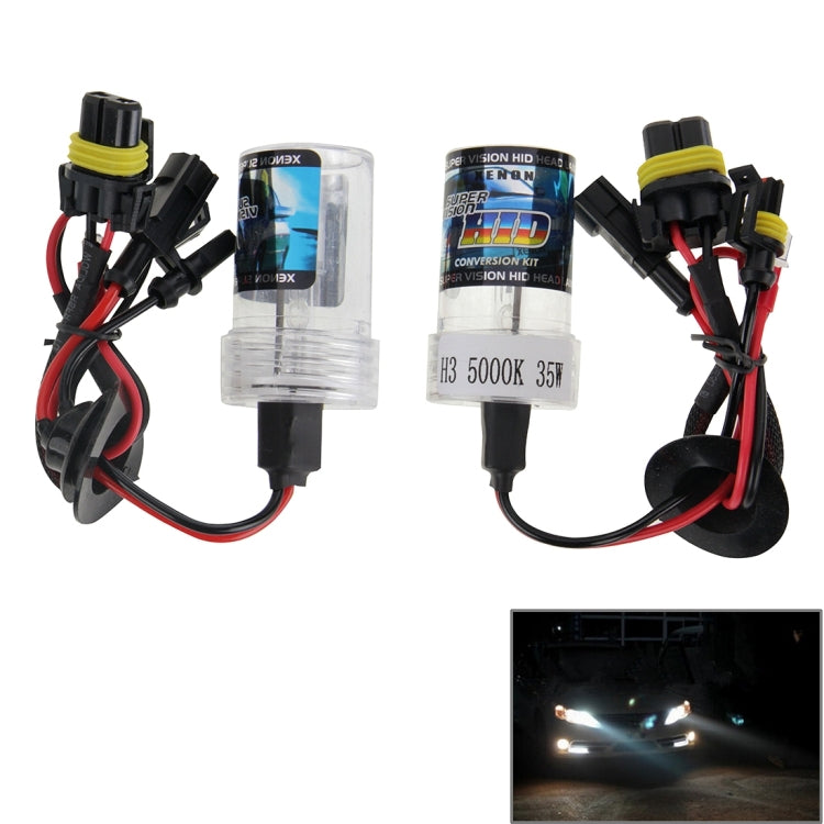 DC12V 35W H3 HID Xenon Light Single Beam Super Vision Waterproof Head Lamp, Color Temperature: 6000K, Pack of 2 ÎҵÄÉ̵ê