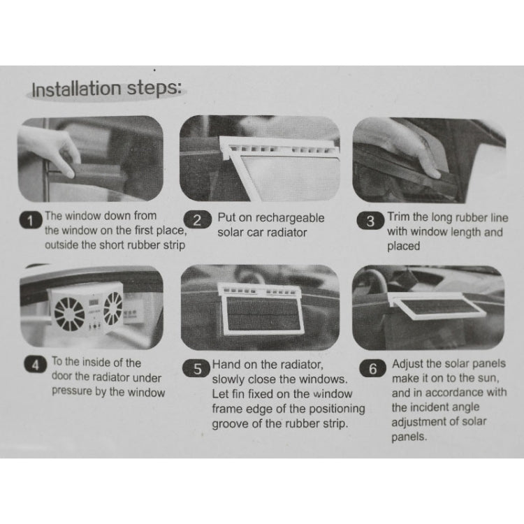 2W Solar Powered Car Auto Air Vent Cool Fan Cooler Ventilation System Radiator, with Temperature Display-Reluova