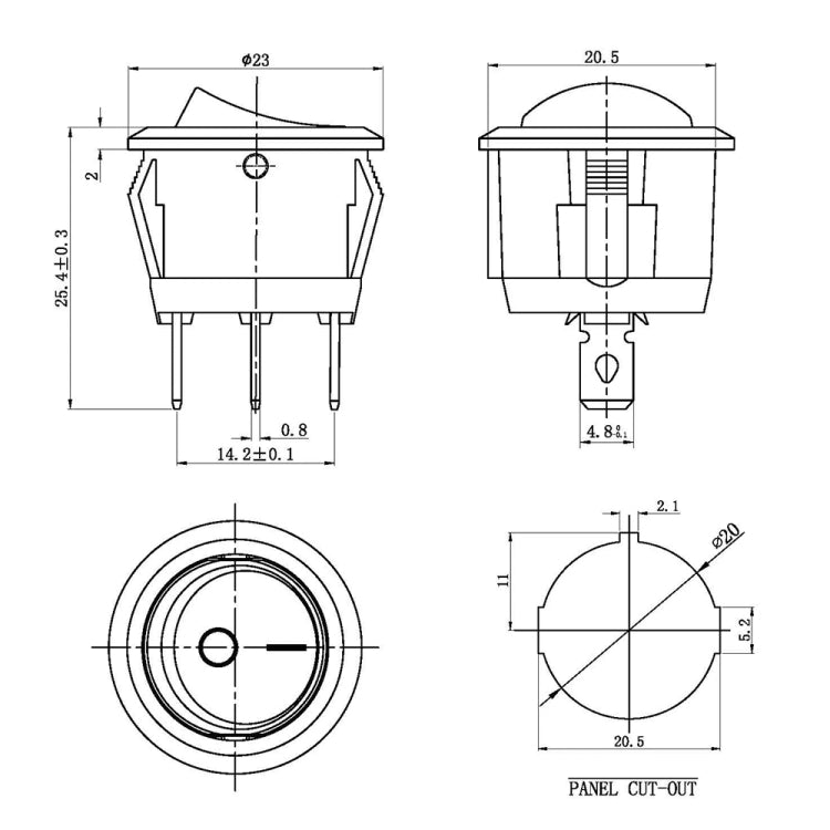 DIY Rocker Switch for Racing Sport (5pcs in one packing, the price is for 5pcs)