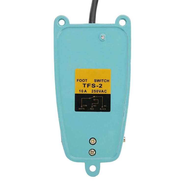 TFS-105 AC 250V 10A Anti-slip Metal Case Foot Control Pedal Switch, Cable Length: 90cm Reluova