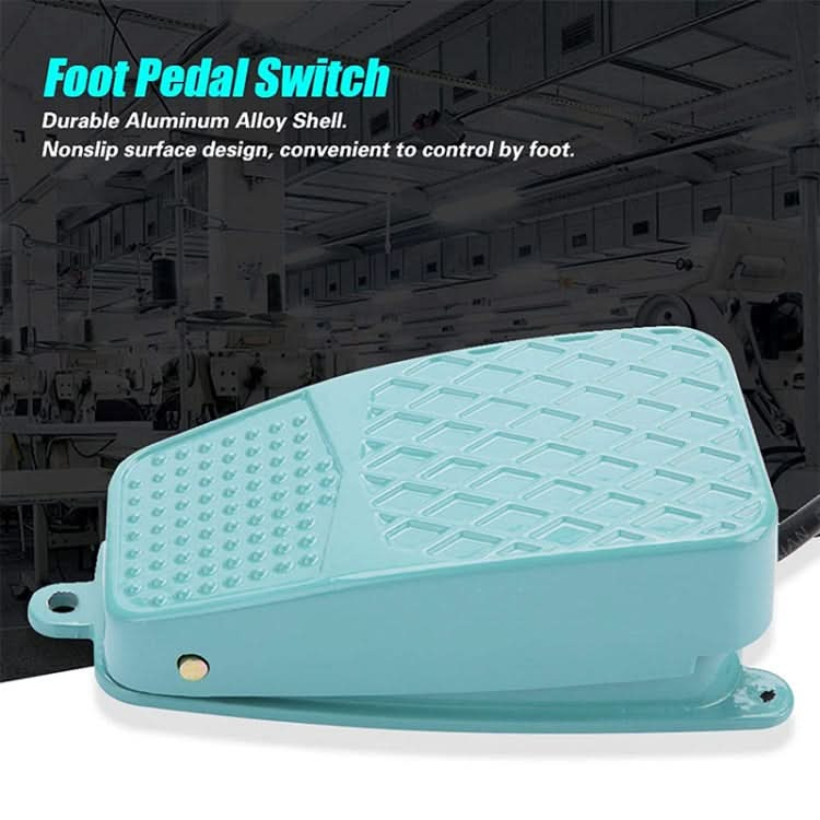 TFS-105 AC 250V 10A Anti-slip Metal Case Foot Control Pedal Switch, Cable Length: 90cm Reluova