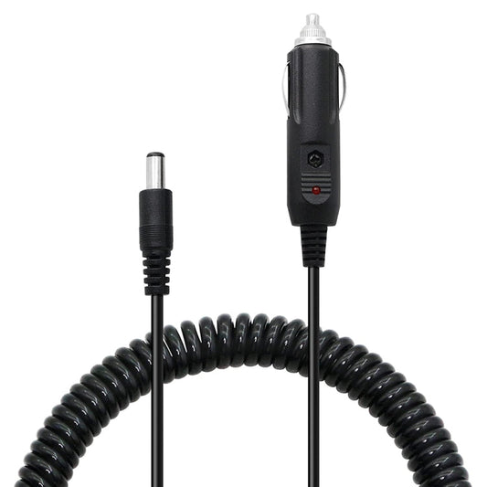 2A 5.5 x 2.1mm DC Power Supply Adapter Plug Coiled Cable Car Charger, Length: 40-140cm My Store