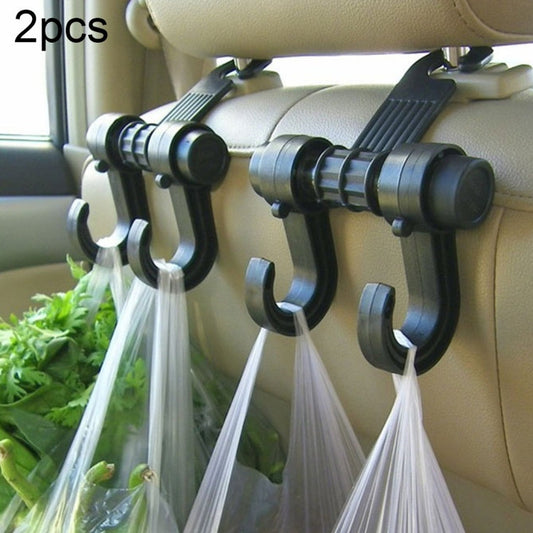 KANEED Car Vehicle Multi-functional Seat Headrest Bag Hanger Hook Holder Seat Headrest Hanger Hanging Holder Double Hooks