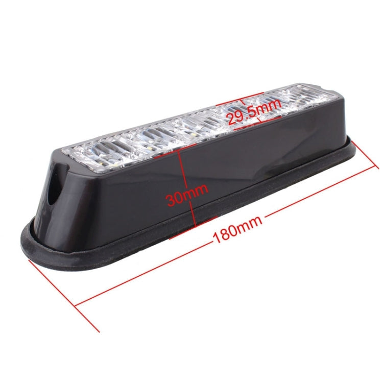 18W 1080LM 6-LED Wired Car Flashing Warning Signal Lamp, DC 12-24V, Wire Length: 90cm