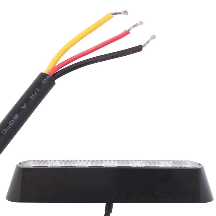 18W 1080LM 6-LED Wired Car Flashing Warning Signal Lamp, DC 12-24V, Wire Length: 90cm