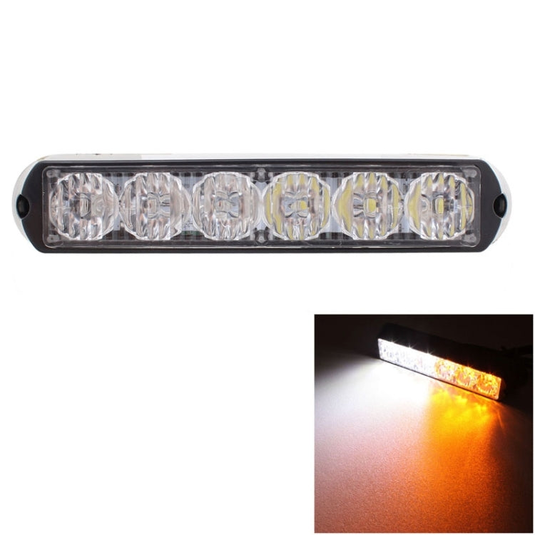 18W 1080LM 6-LED Wired Car Flashing Warning Signal Lamp, DC 12-24V, Wire Length: 90cm