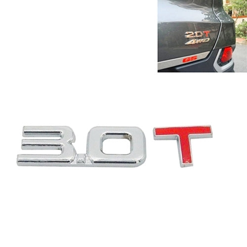 3D Universal Decal Chromed Metal Car Emblem Badge Sticker Car Trailer Gas Displacement Identification, Size: 8.5x2.5 cm ÎҵÄÉ̵ê