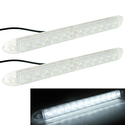 Car Waterproof White 2 x 12 LED DRL Daytime Running Lights, DC 12V ÎҵÄÉ̵ê