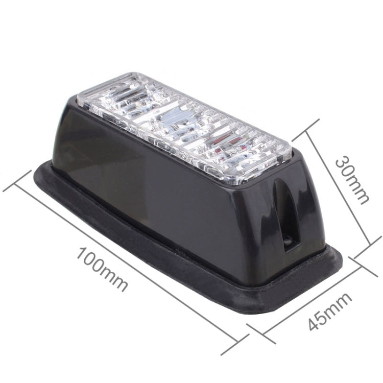 9W 540LM 6500K 3-LED Wired Car Flashing Warning Signal Lamp, DC12V, Wire Length: 95cm