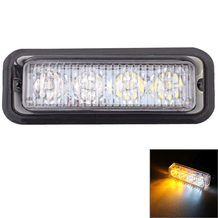 12W 720LM 6500K 635nm 4-LED Wired Car Flashing Warning Signal Lamp, DC12-24V, Wire Length: 95cm