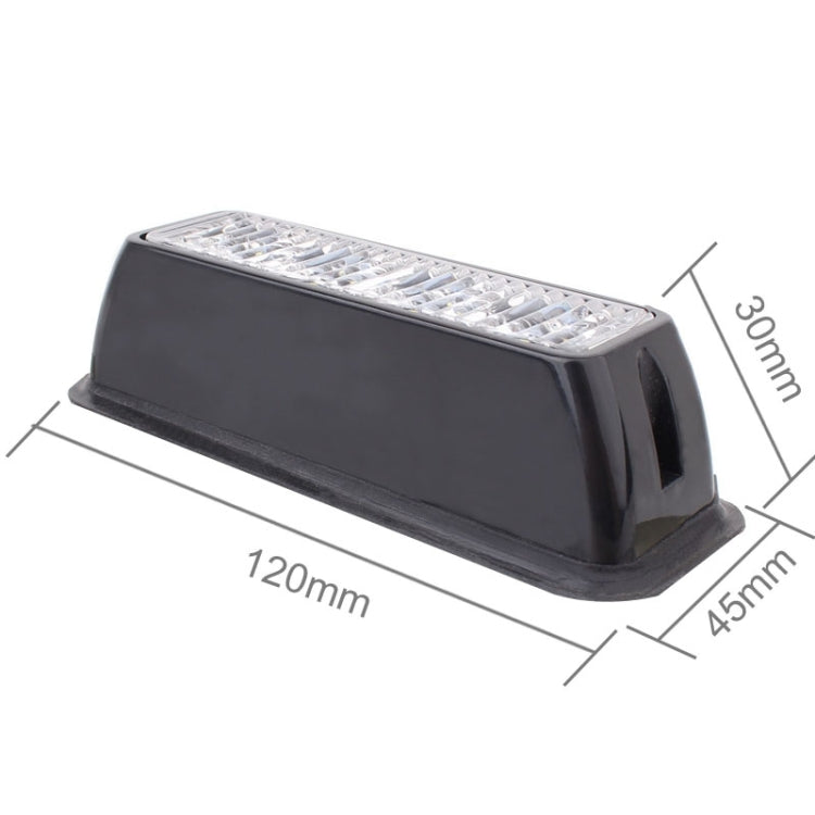 12W 720LM 6500K 635nm 4-LED Wired Car Flashing Warning Signal Lamp, DC12-24V, Wire Length: 95cm