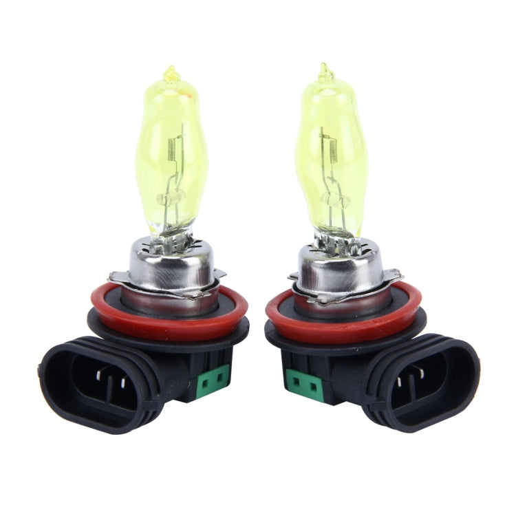 2 X H11 HOD Halogen Bulbs 12V 100W 2400 LM 3500K Yellow Light Headlights