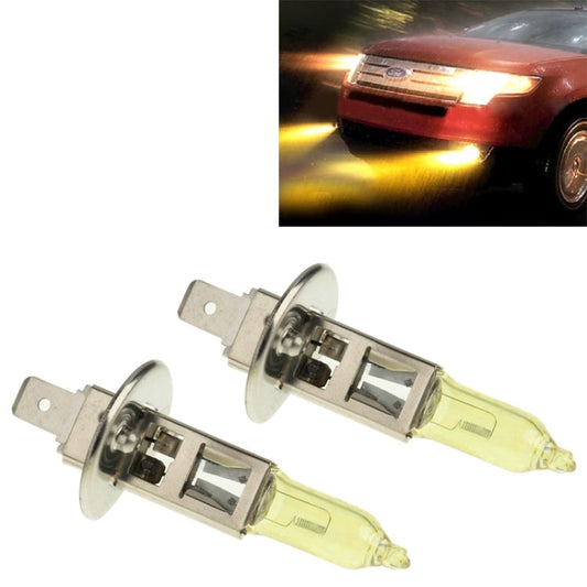 2 X H1 HOD Halogen Bulbs 12V 100W 2400 LM 3500K Yellow Light Headlights-Reluova