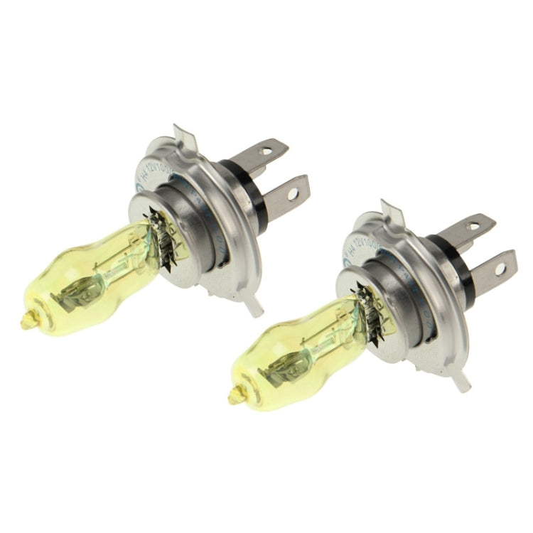 2 X H4 HOD Halogen Bulbs 12V 100W 2400 LM 3500K Yellow Light Headlights-Reluova