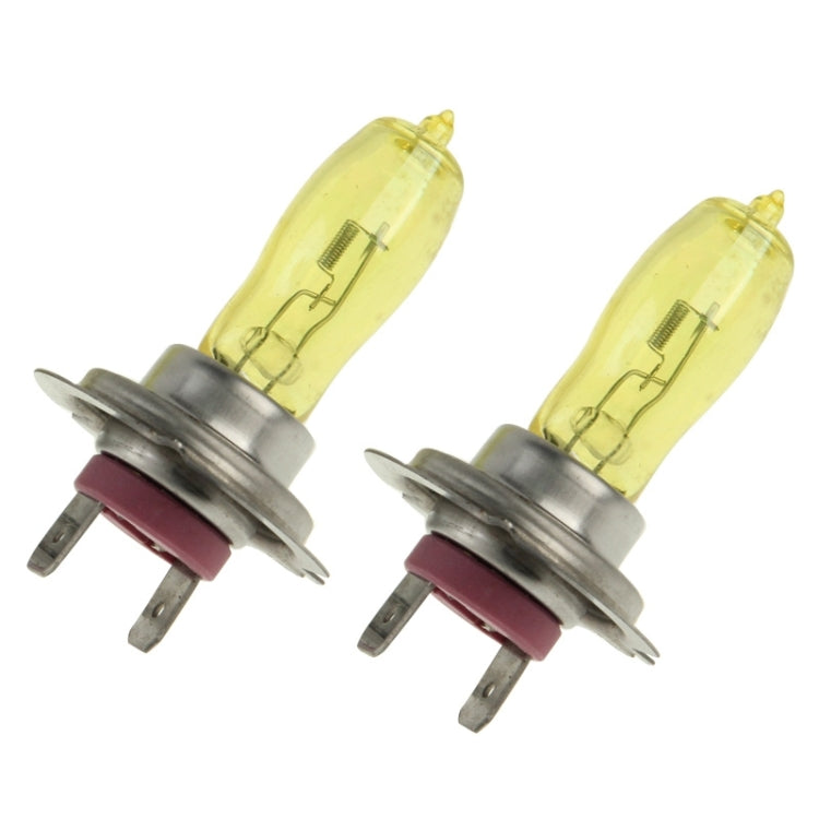 2 X H7 HOD Halogen Bulbs 12V 100W 2400 LM 3500K Yellow Light Headlights-Reluova