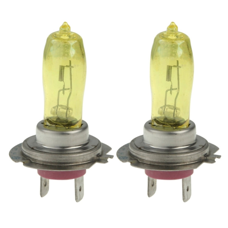 2 X H7 HOD Halogen Bulbs 12V 100W 2400 LM 3500K Yellow Light Headlights