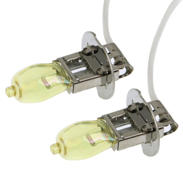 2 X H3 HOD Halogen Bulbs 12V 100W 2400 LM 3500K Yellow Light Headlights-Reluova