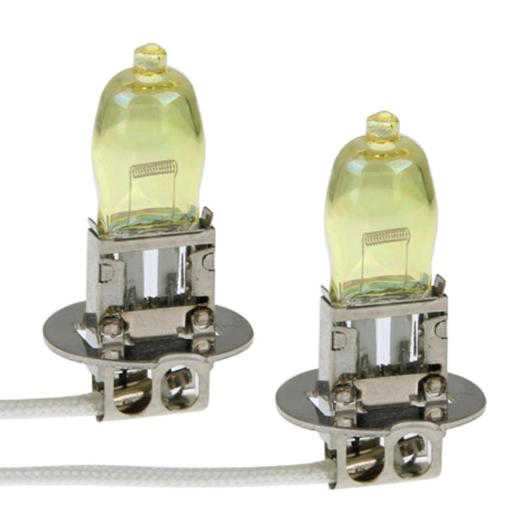 2 X H3 HOD Halogen Bulbs 12V 100W 2400 LM 3500K Yellow Light Headlights-Reluova