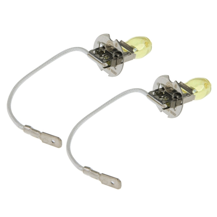 2 X H3 HOD Halogen Bulbs 12V 100W 2400 LM 3500K Yellow Light Headlights-Reluova