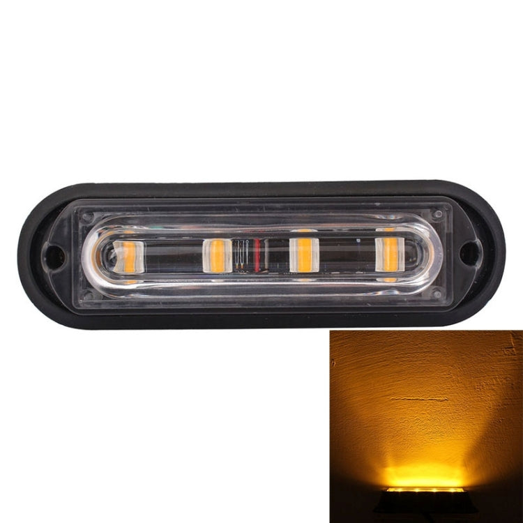 12W 720LM 4-LED 18 Flash Patterns Car Strobe Emergency Warning Light Lamp, DC 12V