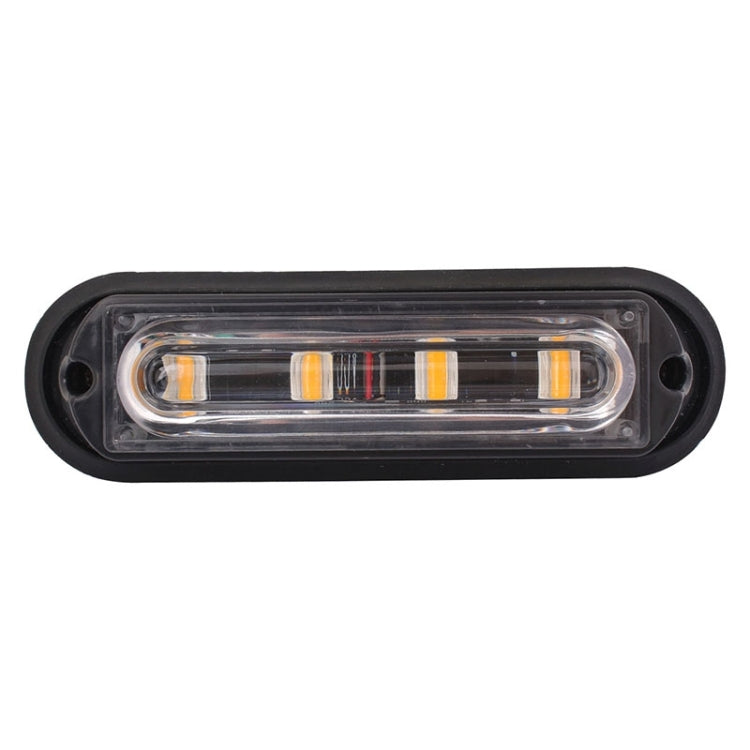 12W 720LM 4-LED 18 Flash Patterns Car Strobe Emergency Warning Light Lamp, DC 12V