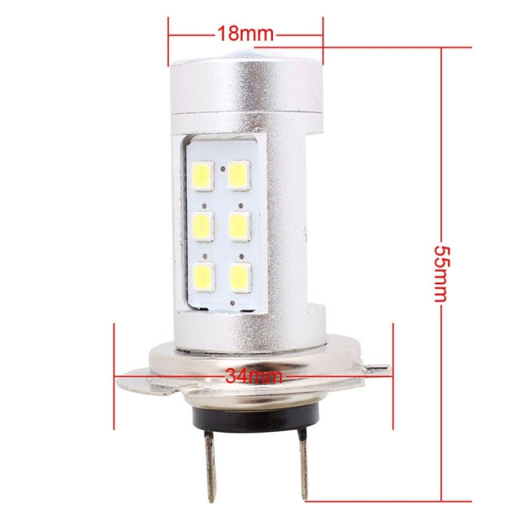 2 PCS H7 4.2W 630LM White Light 21 LED 2835 SMD Car Front Fog Light Lamp Bulb,  DC 12V