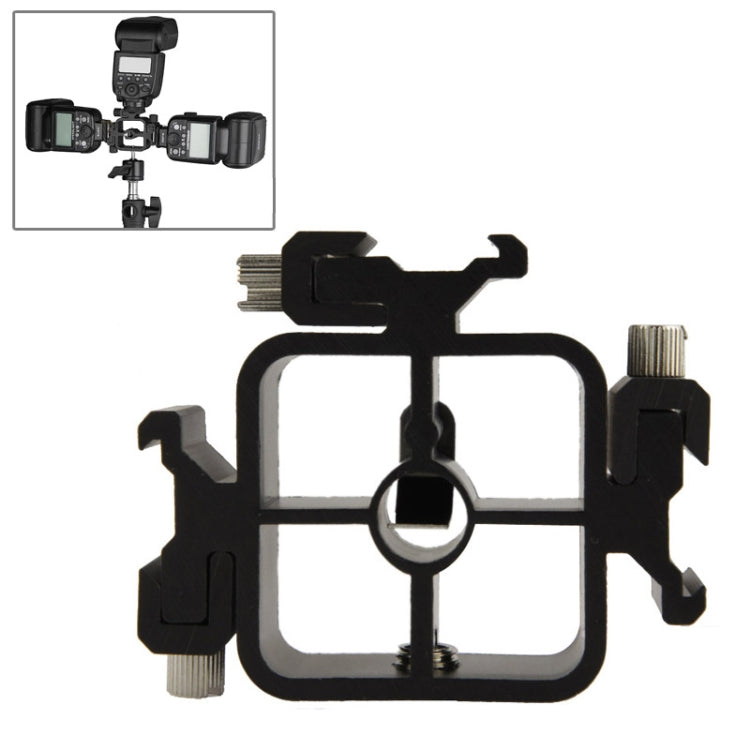 XF0003 Triple Heads Hot Shoe Mount Adapter Flash Holder Bracket Light Stand Holder My Store