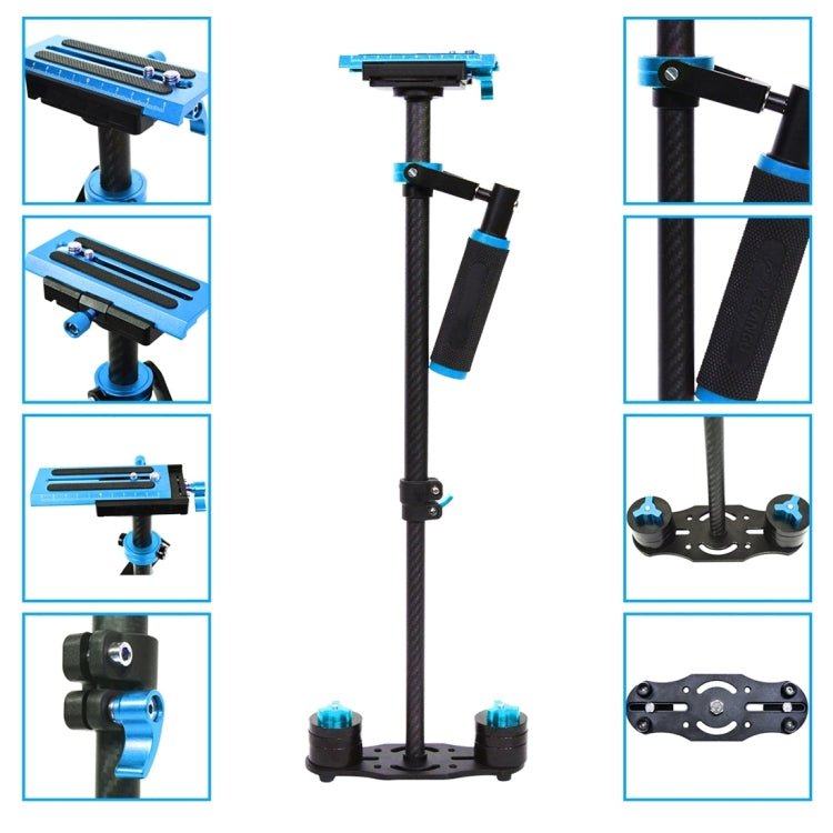 PULUZ 38.5-61cm Carbon Fiber Handheld Stabilizer for DSLR & DV Digital Video & Cameras, Capacity Range 0.5-3kg My Store