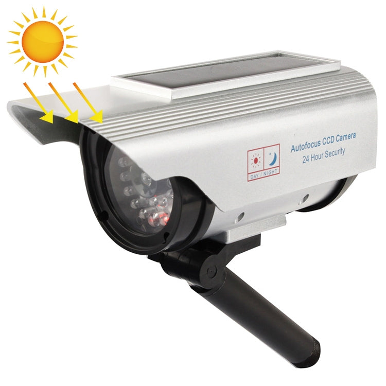 Solar Powered Realistic Looking Dummy Camera with Flashing Red LED Light Reluova