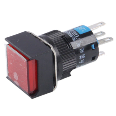 Car DIY Square Button Push Switch with Lock & LED Indicator, DC 24V