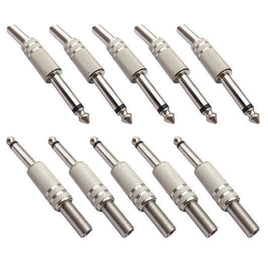 JL0057 6.36mm Audio Jack Connector (10 Pcs in One Package, the Price is for 10 Pcs)