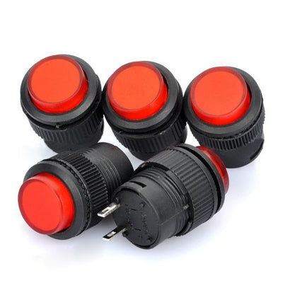 R16-503 Non-Locked 16mm 2-Pin Push Button Switch (5 Pcs in One Package, the Price is for 5 Pcs)