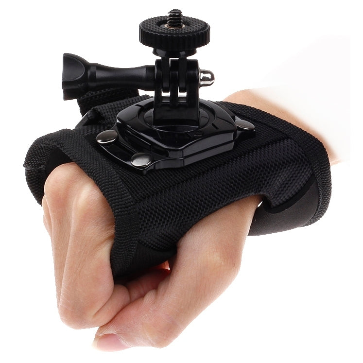 360 Degree Rotation Glove Style Strap Mount Wrist Strap Palm Holder with Screw and Adapter for Xiaomi Yi Sport Camera / GoPro Hero4 / 3+ / 3 / 2 / 1, Size: 45cm x 11cm My Store