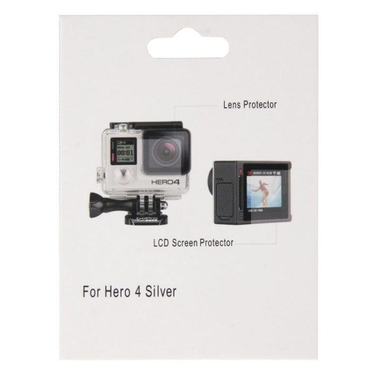 Ultra Clear LCD Screen Protector + Housing Glass Lens Protector Film for GoPro HERO4 Silver Camera My Store