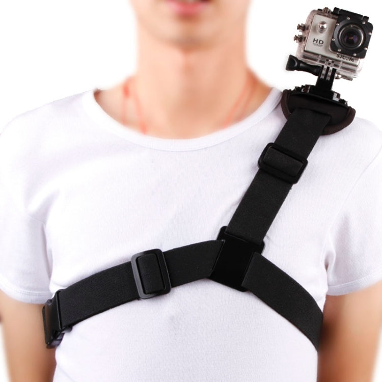 360 Degree Rotary Special Sports Single Shoulder DV Chest Belt for GoPro HERO13 Black / HERO12 / HERO11 /10 /9 /8 /7 /6 /5, Insta360 Ace / Ace Pro, DJI Osmo Action 4 and Other Action Cameras