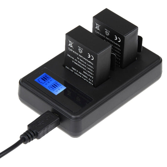 GP158-B LCD Screen Dual Batteries Charger for GoPro HERO3+ /3 (AHDBT-301, AHDBT-302), Displays Charging Capacity My Store