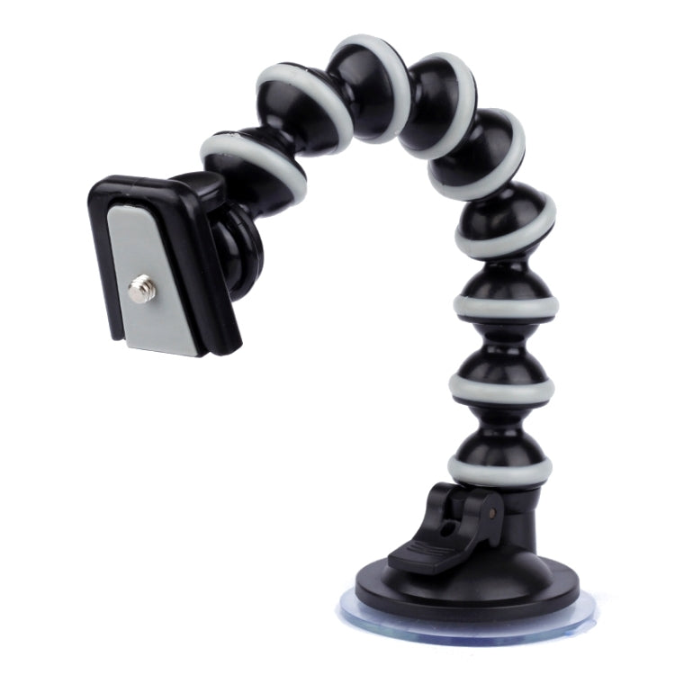 Steering Car Glass Suction Cup Mount for PULUZ Action Sports Cameras Jaws Flex Clamp Mount for GoPro Hero12 Black / Hero11 /10 /9 /8 /7 /6 /5, Insta360 Ace / Ace Pro, DJI Osmo Action 4 and Other Action Cameras