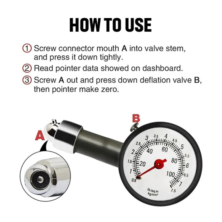 Tire Pressure Gauge for Car and Cycle tyre, Pressure Range: 0-60PSI ÎҵÄÉ̵ê